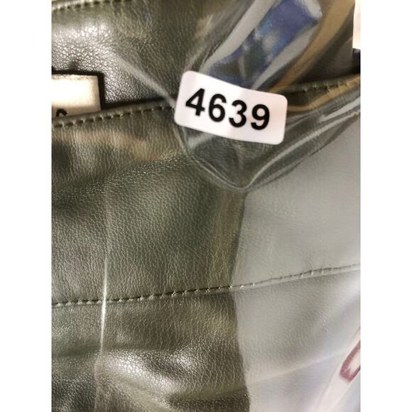 Nicholas Gabriella Skirt Vegan Faux Leather Asymmetric Mini Army Green 6 - Picture 10 of 10